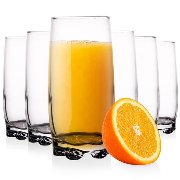 Set med 6 klassiska glas för vatten, juice och drinkar