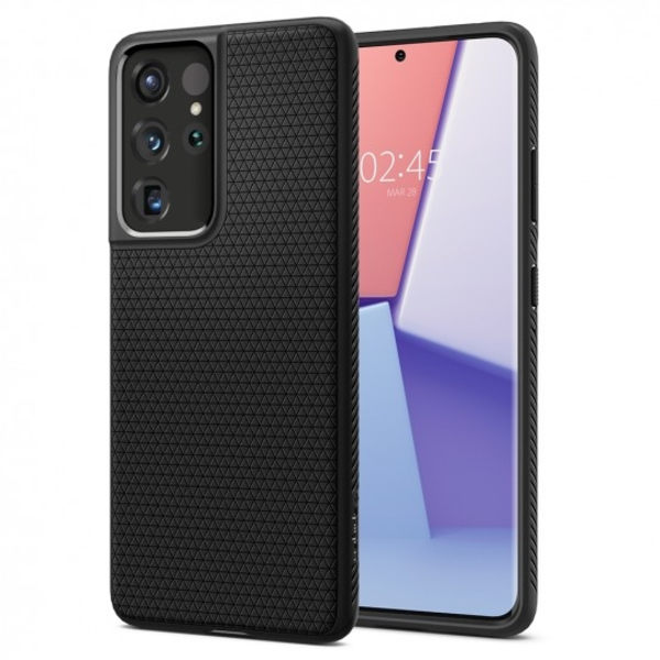 Spigen Liquid Air Cover til Galaxy S21 Ultra - Sort