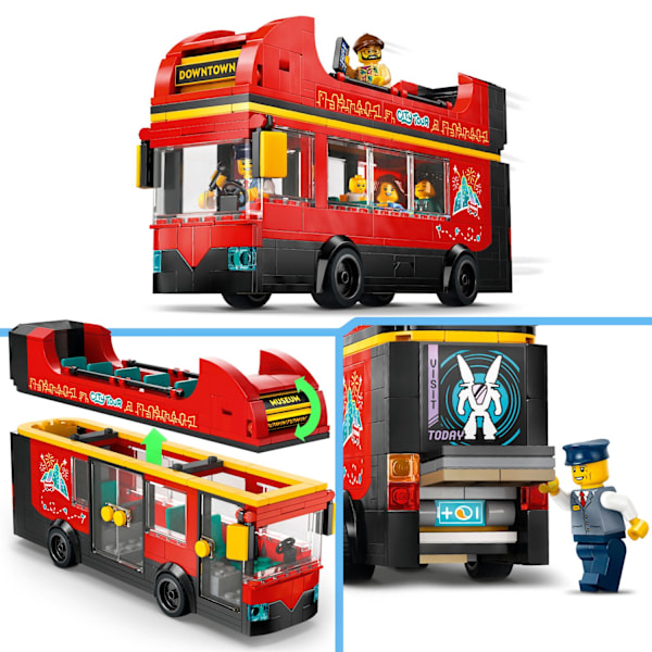 LEGO City punainen kaksikerroksinen kiertoajelubussi