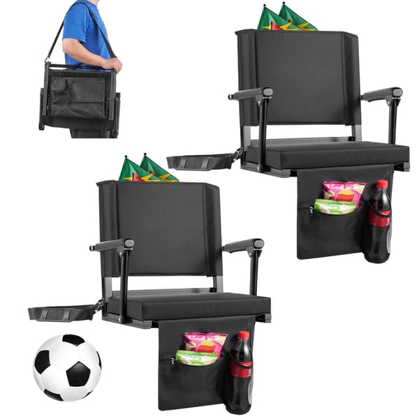 Stadium Seat 2-pack, stoppad läktarstol med armstöd