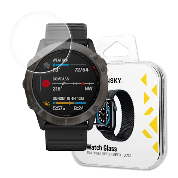 Hybrid skyddsglas för Garmin Fenix ​​6X transparent