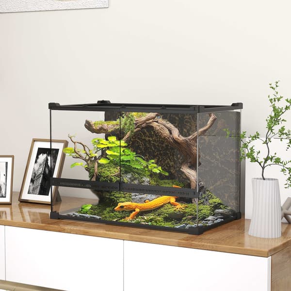 Glasterrarium til krybdyr 48L, ventilation foran, 50x30x35 cm