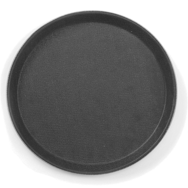 Skridsikker tjenerbakke, rund, diameter. 46 cm - sort