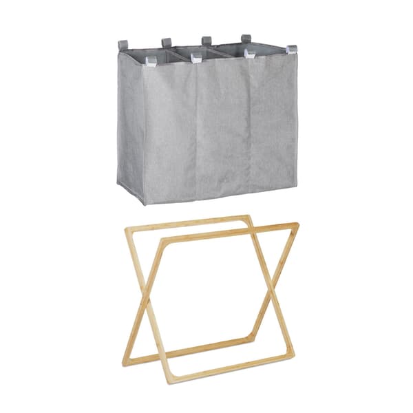 Vasketøjssorterer 3 rum foldbar
