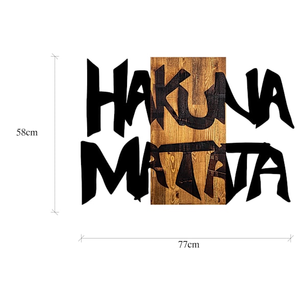 Dekorativt träväggstillbehör Hakuna Matata 5