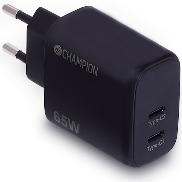 Oplader 65W PD Sort