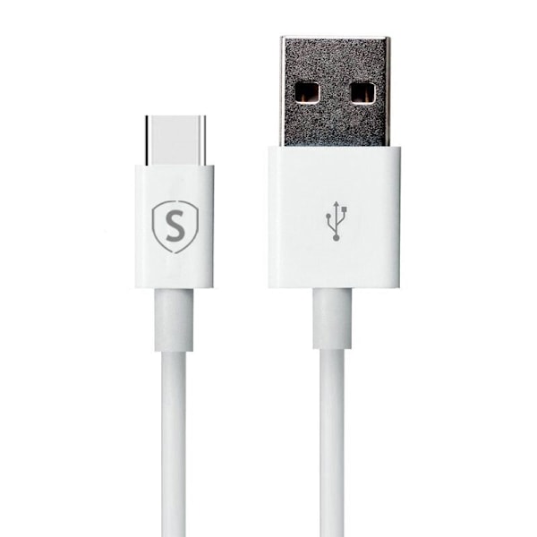 SiGN USB-C -kaapeli pikalataukseen 2,4 A, 0,25 m - valkoinen