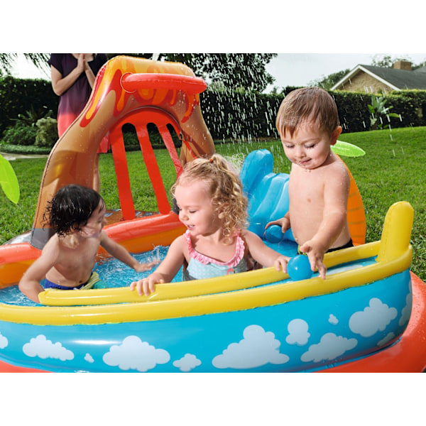 Lava Lagoon uppblåsbar lekplats 265 x 265 x 104 cm Bestway 53069