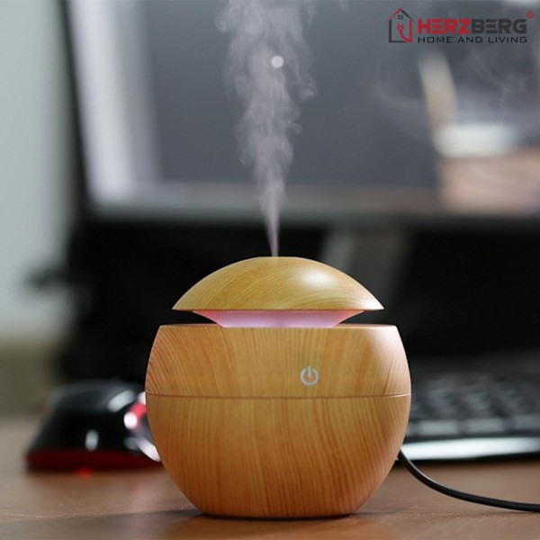 Herzberg Luftfugter Aroma Oil Diffuser Mørkt træ