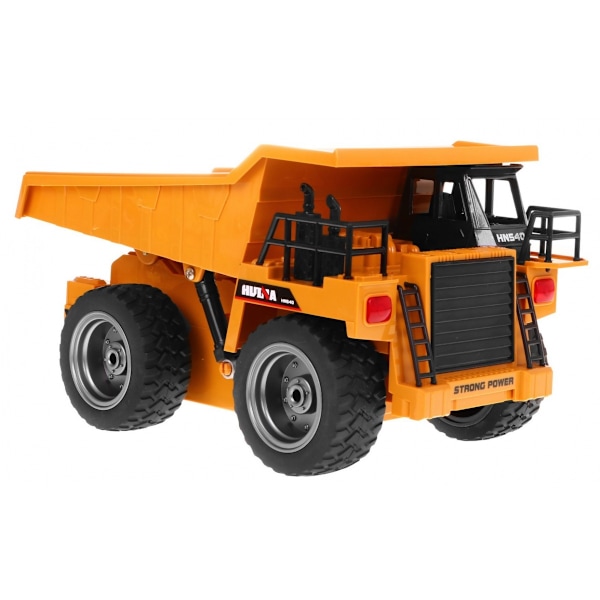 Fjernbetjening metaldumper 1:18 med lys og 4WD