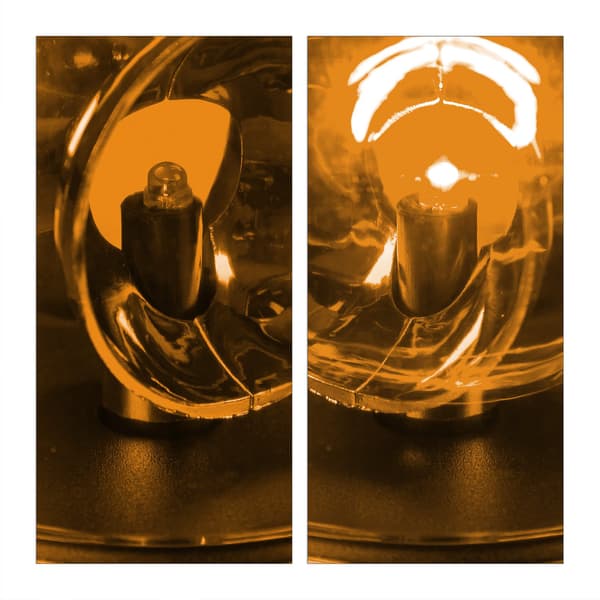 Oranssit pyörivät LED-juhlavalot, 2 kpl sarja