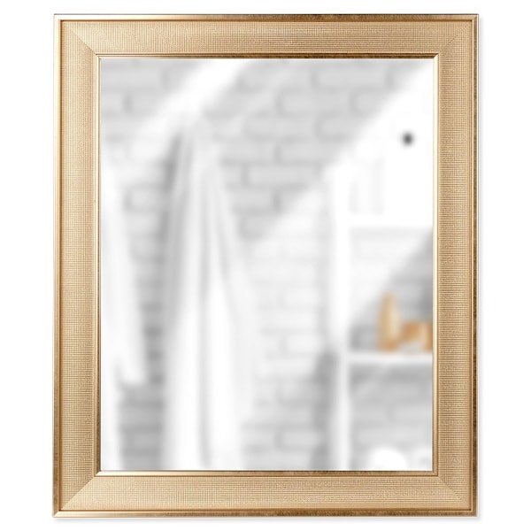 Rektangulært guld vægspejl 49,5x59,5 cm
