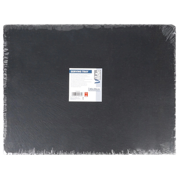 Serveringsbakke i stenskifer, rektangulær 40x30 cm