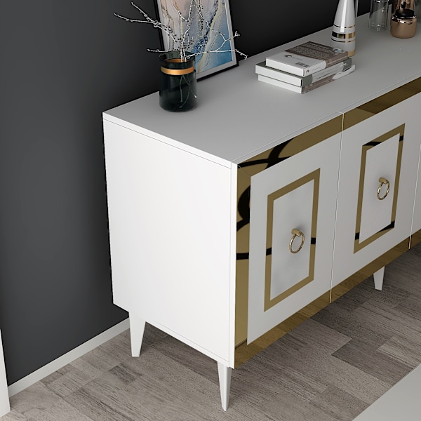Konsol Karya - Hvid, Guld
