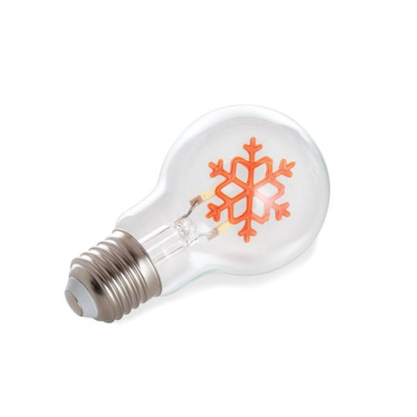 Deco Bulb - Julepære Snefnug - Guldtråd - E27