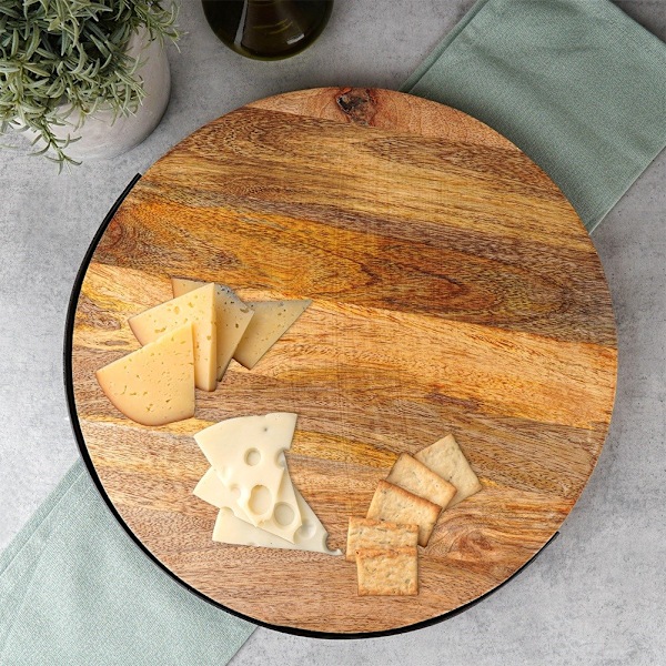 Serveringsbrætbakke i træ 38,5 cm