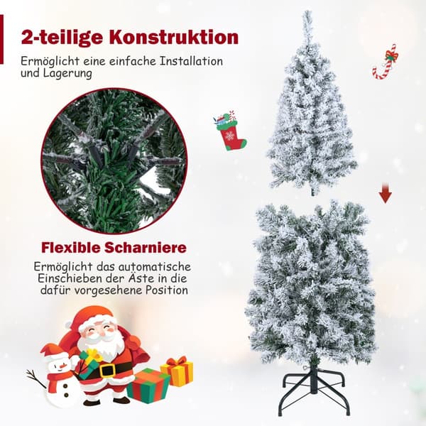 150 cm tekokuusi LED-valoilla