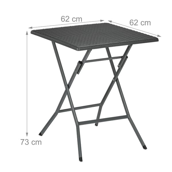 Trädgårdsbord i grå rottinglook