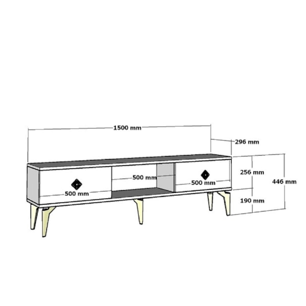 TV Stativ Noll - Antracit, Silver