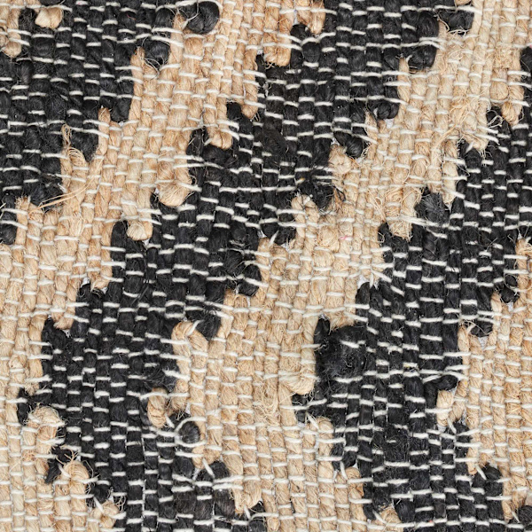 Mønstret jute tæppe 50 x 80 cm
