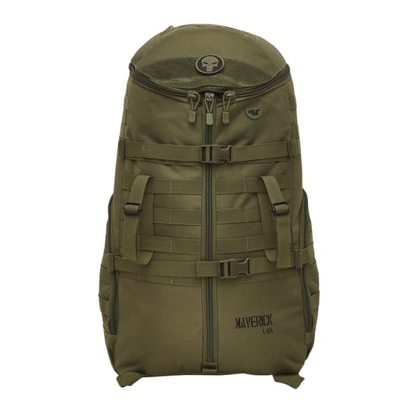 Taktisk ryggsäck, 65L, grön, utomhuscamping