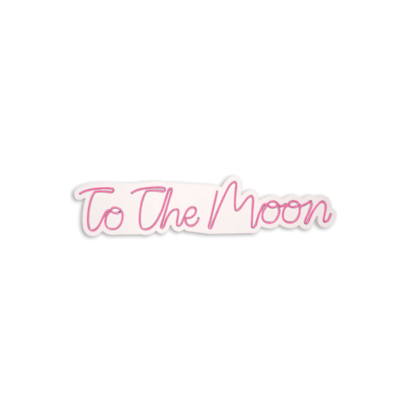 Dekorativ Plast Led Lighting To the Moon - Rosa