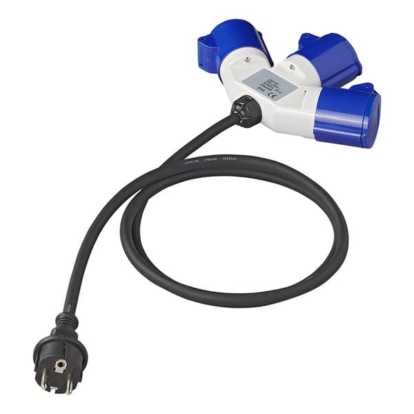 Adapterkabel 150cm 3x2,5mm² fra Schuko stik til 3xCEE