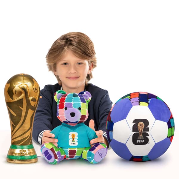 FIFA World Cup Plysfodboldbjørn, 25 cm