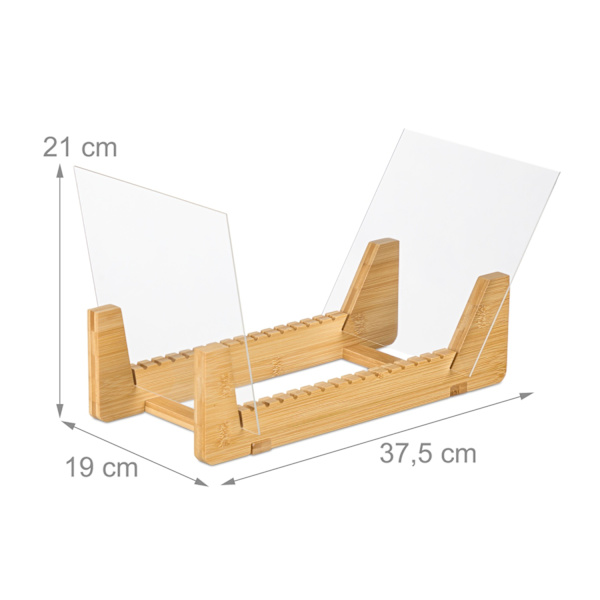 Vinylpladeholder, bambusstativ til 50 LP'er