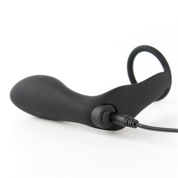 Ansel Anal Stik med Vibration og Cock Ring USB Silikone