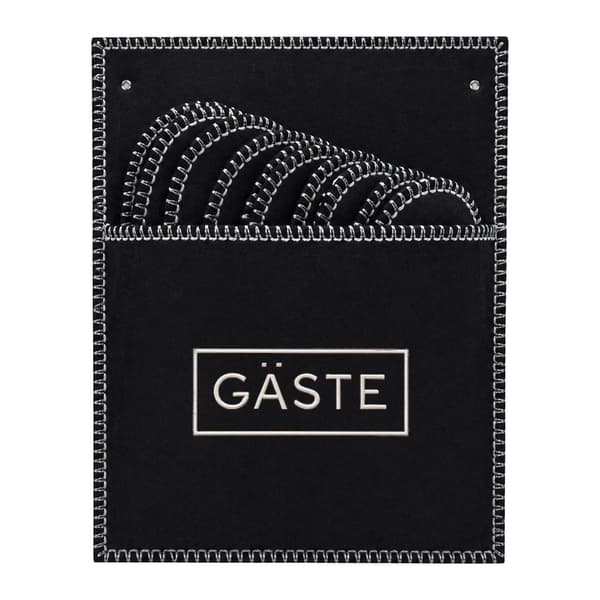 Filtgästtofflor, set, 6 par med förvaringspåse