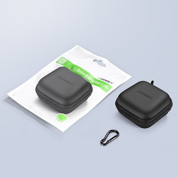 Etui til høretelefoner og GSM tilbehør 8x8cm sort