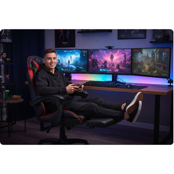 Sofotel Draknor II gamingstol svart och röd