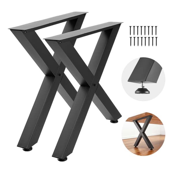 X-Frame bordben, 2-pak, 750x790 mm, stål, sort
