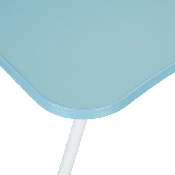 Ljusblått laptopbord