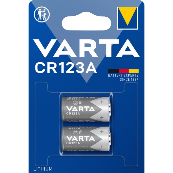 CR123A 3V Lithium batteri 2-pak