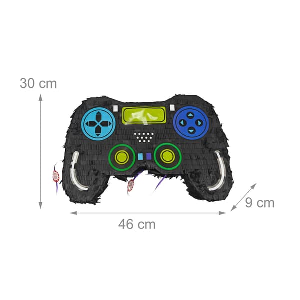 Gamer Controller Piñata-sæt med flagermus og maske