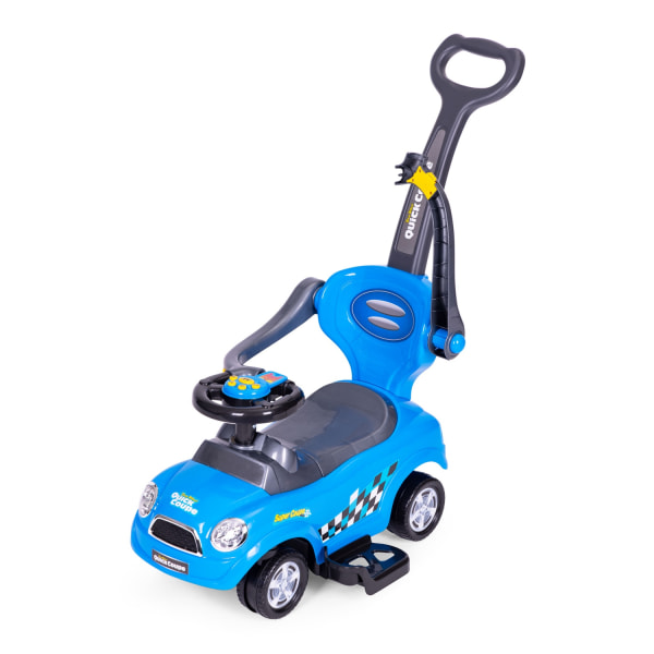 Blå pusher rollator