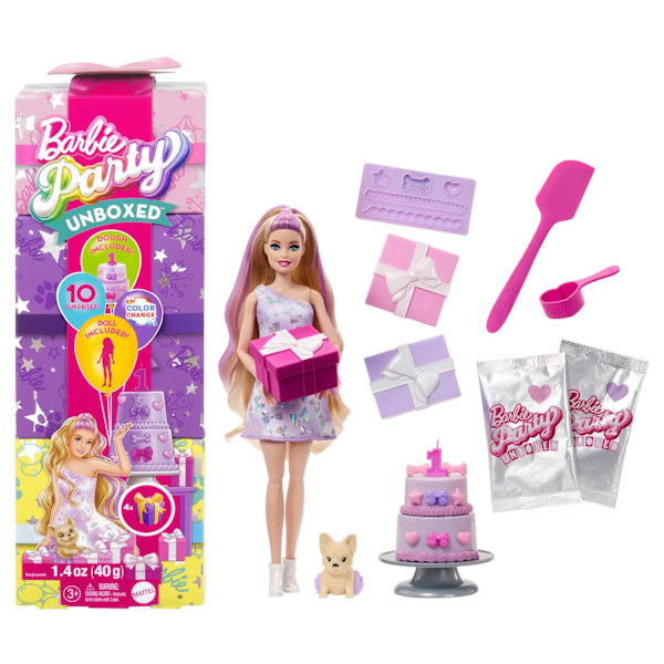 Barbie Party Unboxed -Docka