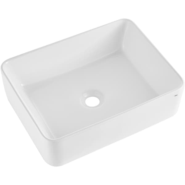 Rektangulär diskho i keramik, 45 x 38 cm, vit