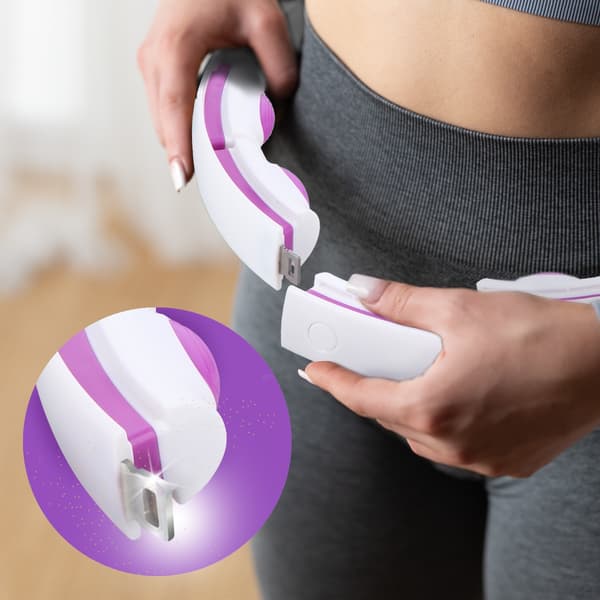 Magnetisk viktad Hula-båge med bänk, vit/violett