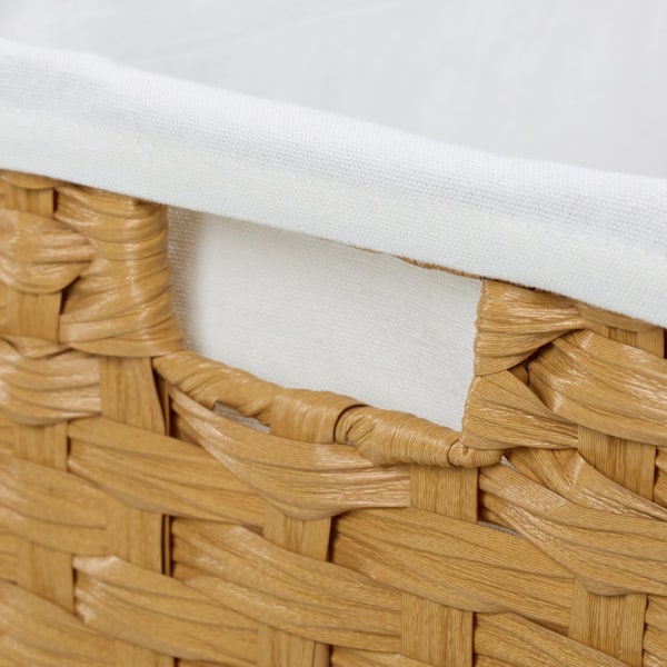 Vasketøjskurv i rattan look 90 l