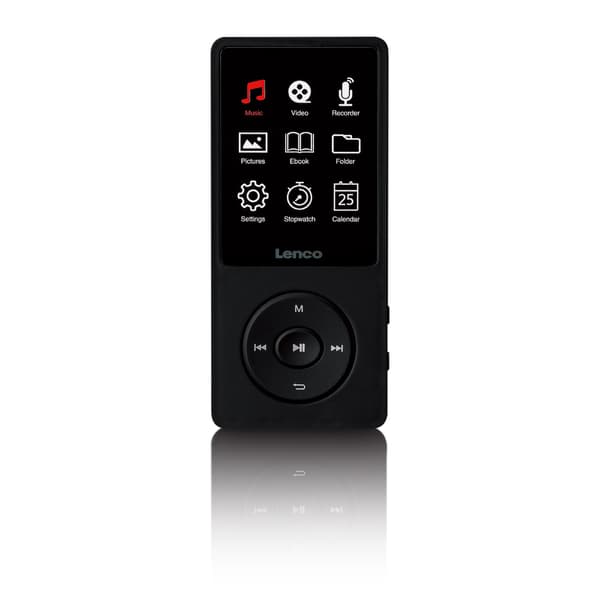 MP3/MP4-afspiller, 2,4" skærm, 8 GB hukommelse, sort