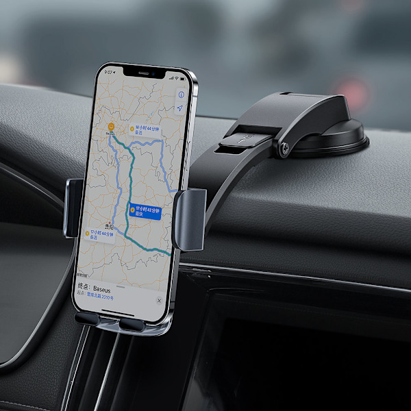Biltelefonholder til cockpit og ventilationsgrill 2i1, sort