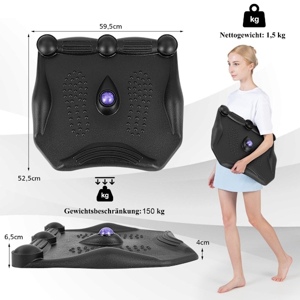 Anti-trötthetsmatta med massagepunkter & 360° rullande massageboll stående matta