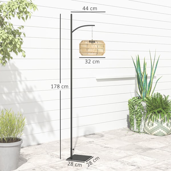 Solar golvlampa rotting solar lampor med ljussensor automatisk solar ljus i boho stil IP44 vattentät solar lampa utomhus lampa solar lantern för trädg