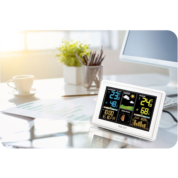 Vejrstation med display BD-907 hvid