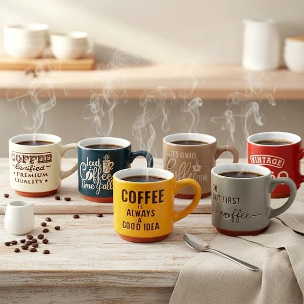 Espressokoppset, Keramik, 110 ml, 6 färger