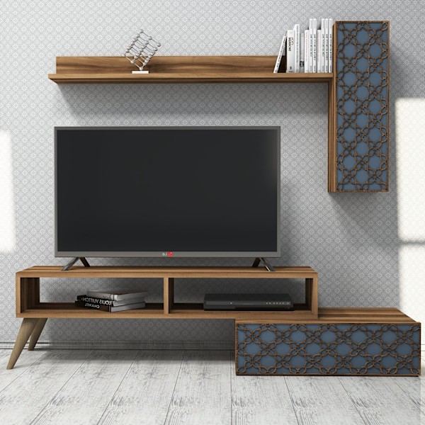TV Unit Planet - Valnød, Kalcedon