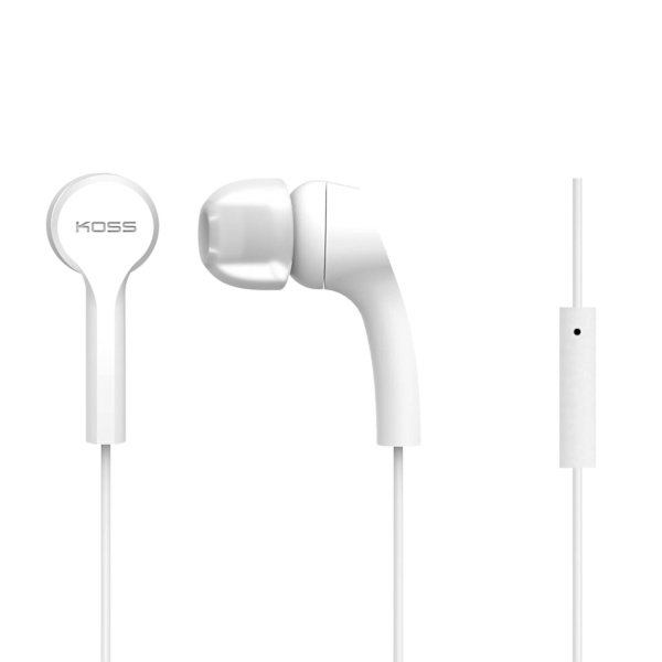 KOSS Hörlur KEB9i In Ear Mic Vit